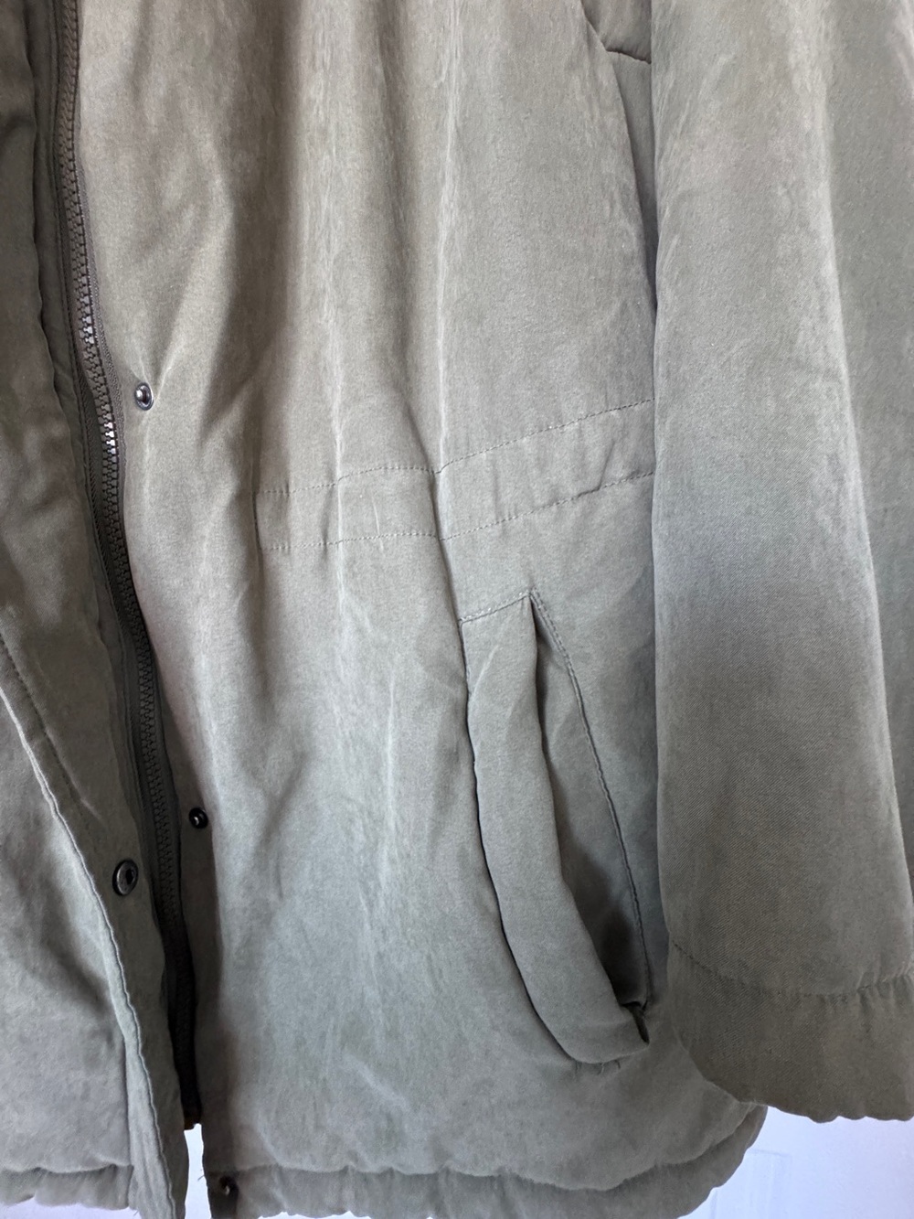 Ci Sono Olive Green Sherpa-Lined Hooded Padded Puffer Jacket size 3X - Picture 4 of 10